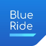 blue ride android application logo